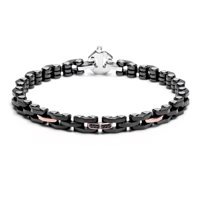 Bracciale Baraka Uomo in Acciaio Diamante Black 0.06 Ct BR243021 - BR243021